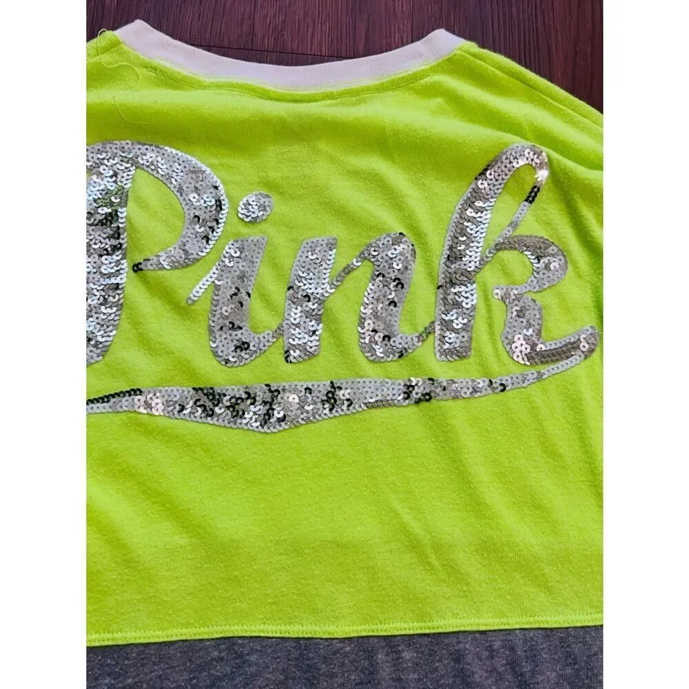 VS PINK BLING NEON COLORBLOCK OUTFIT SET S